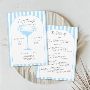 Invitación Última tostada Boho Bachelorette Party Itinerario