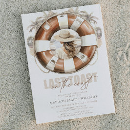 Invitación Última tostada de Beach Bride en la costa