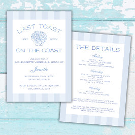 Invitación Última Tostada De Playa En La Costa De La Bachelor