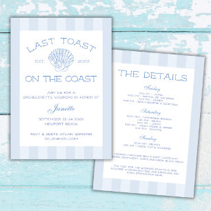 Invitación Última Tostada De Playa En La Costa De La Bachelor