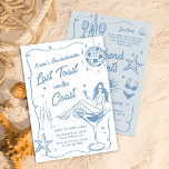 Invitación Última Tostada En El Fin De Semana De Bachelorette<br><div class="desc">Última Tostada En La Costa Bachelorette Invitación De Fin De Semana</div>