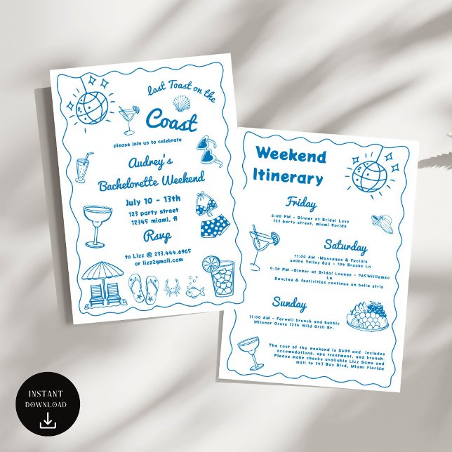 Invitación Última Tostada En El Fin De Semana De Bachelorette (Subido por el creador)