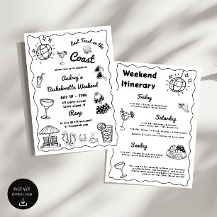 Invitación Última Tostada En El Fin De Semana De Bachelorette