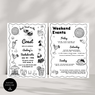 Invitación Última Tostada En El Fin De Semana De Bachelorette