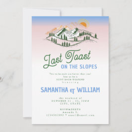 Invitación Última Tostada En El Fin De Semana De Esquí De La