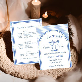 Invitación Última tostada en la Costa Bachelorette Fiesta de