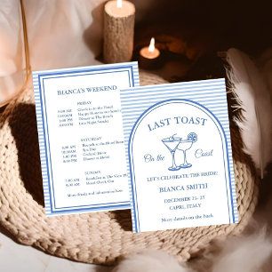 Invitación Última tostada en la Costa Bachelorette Fiesta de