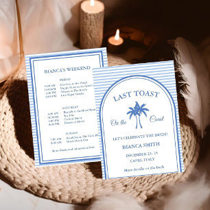 Invitación Última tostada en la Costa Bachelorette Fiesta de 