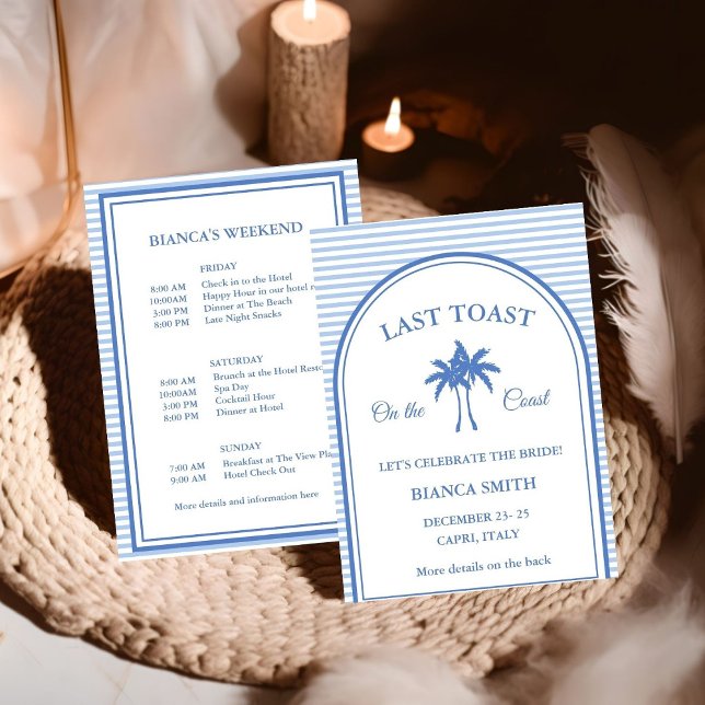 Invitación Última tostada en la Costa Bachelorette Fiesta de  (Subido por el creador)