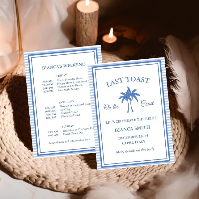 Invitación Última tostada en la Costa Bachelorette Fiesta de  (Subido por el creador)