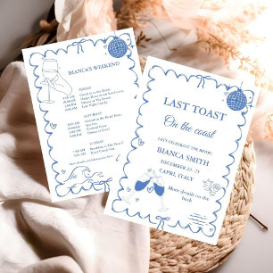 Invitación Última tostada en la Costa Bachelorette Fiesta de 