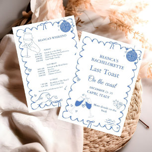 Invitación Última tostada en la Costa Bachelorette Fiesta de 