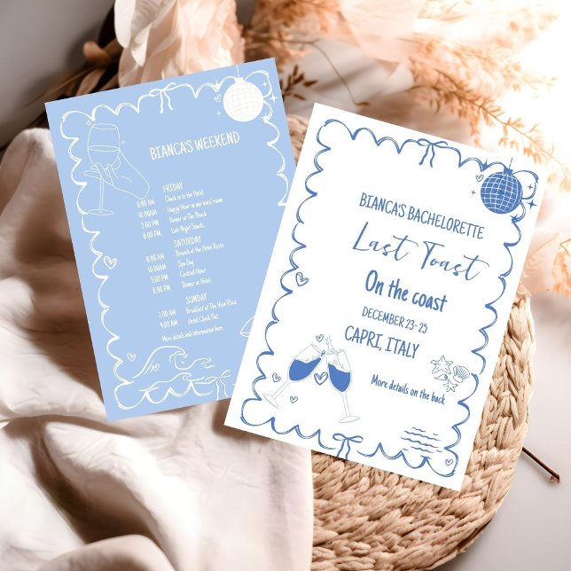 Invitación Última tostada en la Costa Bachelorette Fiesta de  (Subido por el creador)