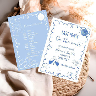 Invitación Última tostada en la Costa Bachelorette Fiesta de 
