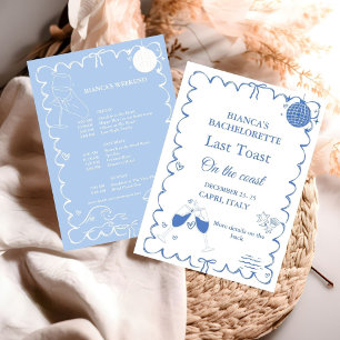 Invitación Última tostada en la Costa Bachelorette Fiesta de 