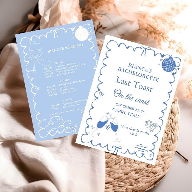 Invitación Última tostada en la Costa Bachelorette Fiesta de  (Subido por el creador)