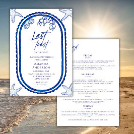 Invitación Última Tostada En La Costa Beach Bechelorette Week