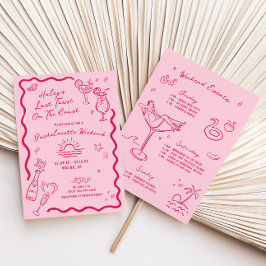 Invitación Última Tostada En La Costa De Bachillerato Rosa Fi