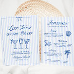 Invitación Última tostada en la costa Elegante mano de arcos<br><div class="desc">Este elegante diseño de 'Última tostada en la costa' es perfecto para una celebración de soltera costera o de playa. El diseño está inspirado en la temática costera, con una fuente elegante y un diseño sofisticado que impresionará a los clientes. En la parte trasera de la invitación encontrarás todos los...</div>
