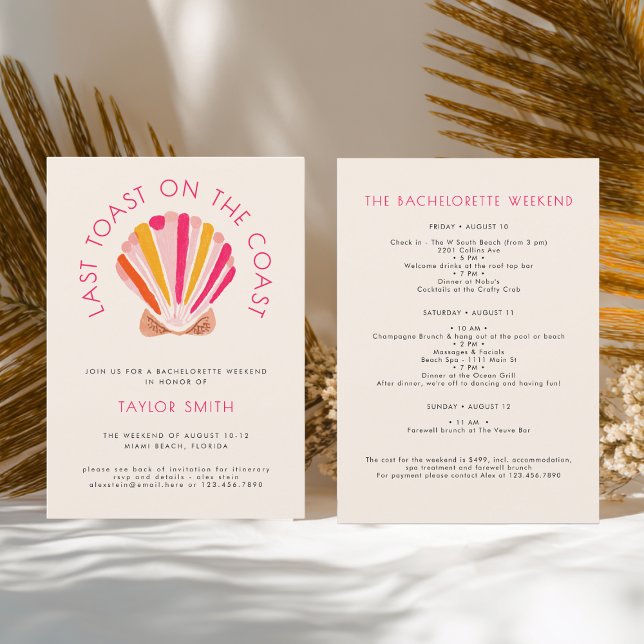 Invitación Última Tostada En La Fiesta De Bachelorette De Coa (Subido por el creador)