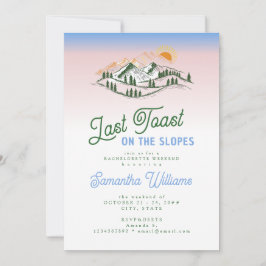 Invitación Última tostada en la pista de esquí invierno BACH