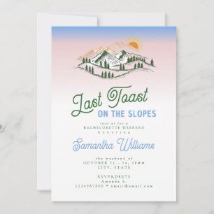 Invitación Última tostada en la pista de esquí invierno BACH