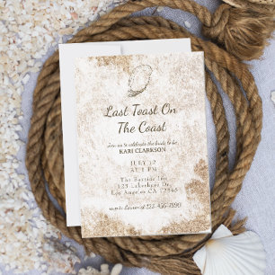 Invitación Última tostada en la soltera de la playa costera