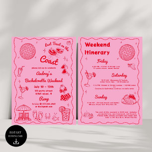 Invitación Última Tostada Roja En El Fin De Semana De Bachelo