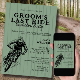 Invitación Última travesía de Bachelor Party Groom al aire li