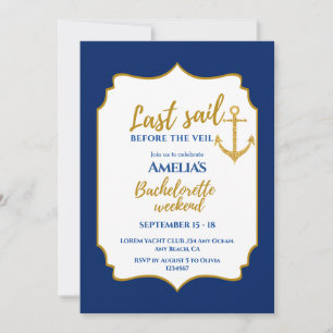 Invitación Última vela antes del fin de semana de soltera con