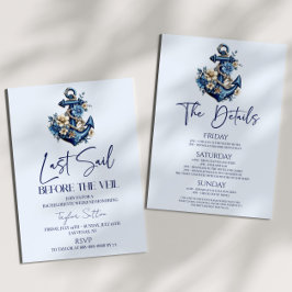 Invitación Última vela antes del velo Bachelorette Fiesta de