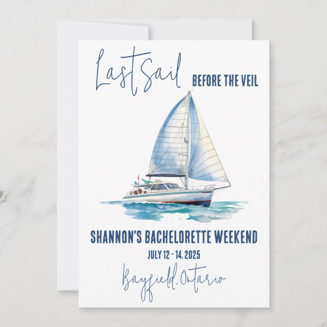 Invitación Última vela: Fiesta de fin de semana de soltera ná (Anverso)