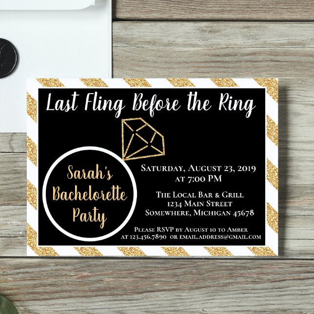 Invitación Última vuelta antes del anillo, Bachelorette de Di (Subido por el creador)