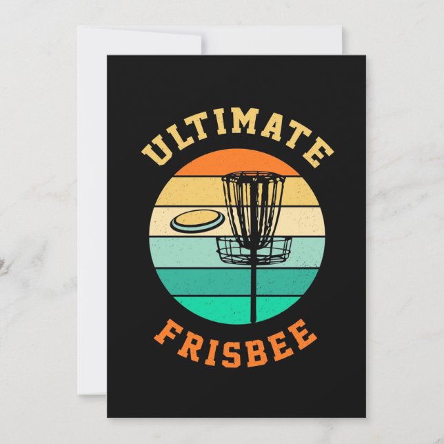 Invitación Ultimate Frisbee de Golf con Disco (Anverso)
