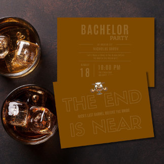 Invitación Último Barril Antes de la Despedida de Soltero de 