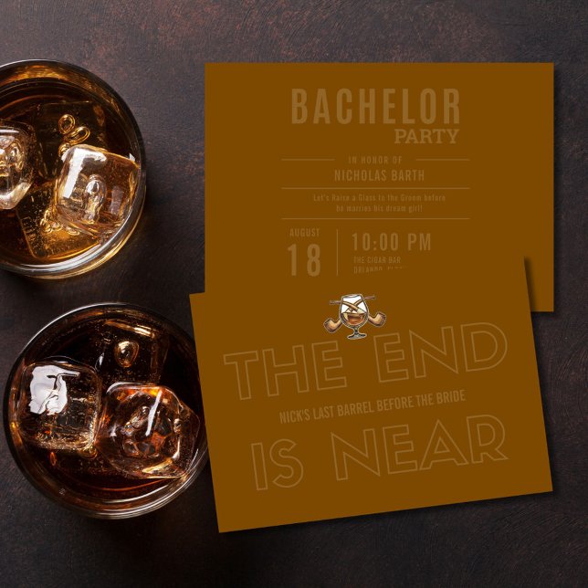 Invitación Último Barril Antes de la Despedida de Soltero de  (Last Barrel Before the Bride Bachelor Night Invitation)