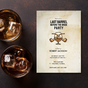 Invitación Último Barril Antes de la Noche de Soltero de la N
