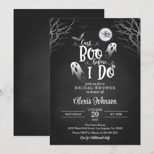 Invitación Último Boo Antes De Hacer Ducha De Novias