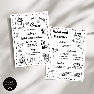 Invitación Último Brindis en el Fin de Semana de Despedida de