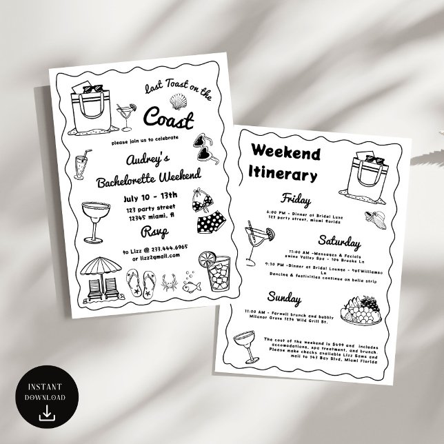 Invitación Último Brindis en el Fin de Semana de Despedida de (Subido por el creador)