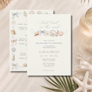 Invitación Último brindis en la costa fin de semana de desped