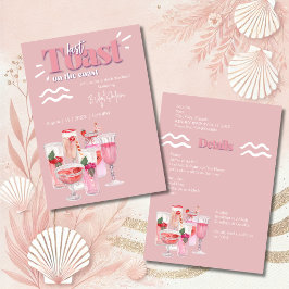 Invitación último brindis en la costa fin de semana de solter