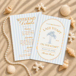 Invitación Último brindis en la costa palmeras despedida de s