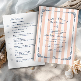Invitación ¡Último brindis en la costa! Raya de despedida de 