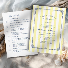 Invitación ¡Último brindis en la costa! Raya de soltera 
