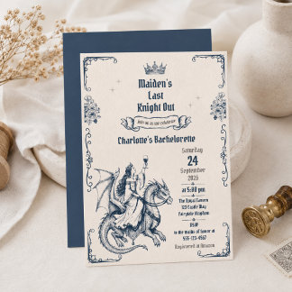 Invitación Último Caballero de la Doncella Fuera de la Desped