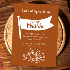 Invitación Último Camino Antes De La Bachelorette De Camping
