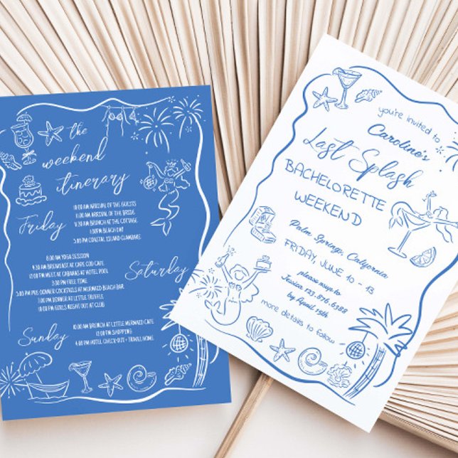 Invitación Último chapuzón Fin de semana de playa de soltera  (Subido por el creador)