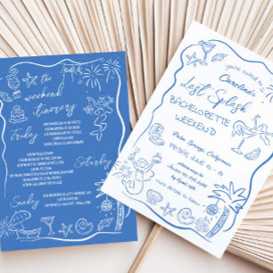 Invitación Último chapuzón Mano dibujada Fin de semana de pla