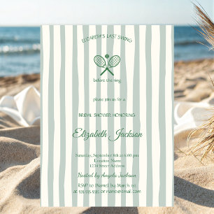Invitación Último Country Club Green Stripe Despedida de Solt